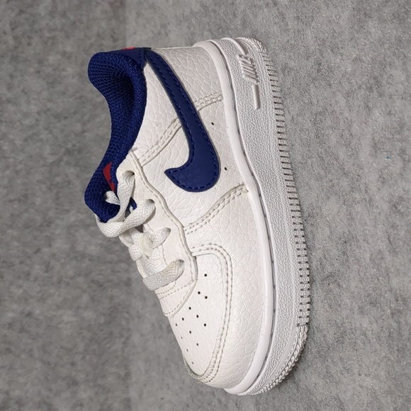 Nike Air Force 1 Other - Nike Air Force 1 Toddler White  Blue Low Sneakers Size 5c
